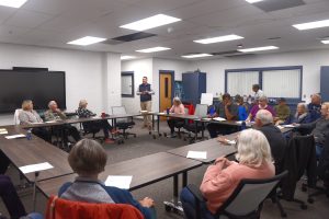 Independence High School Media Center showing Alumni Meeting Participants November 2025